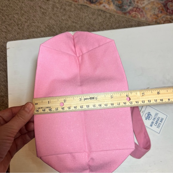 Set of 4 Trader Joe's mini Pastel Canvas Tote Bags:Pink, Blue, Green, Purple NWT - Picture 7 of 10